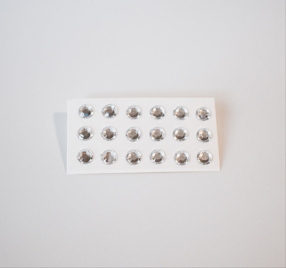 Stick on diamante earrings