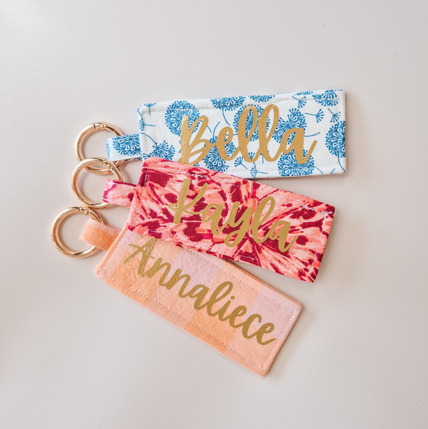 Personalised lip balm holder keyring