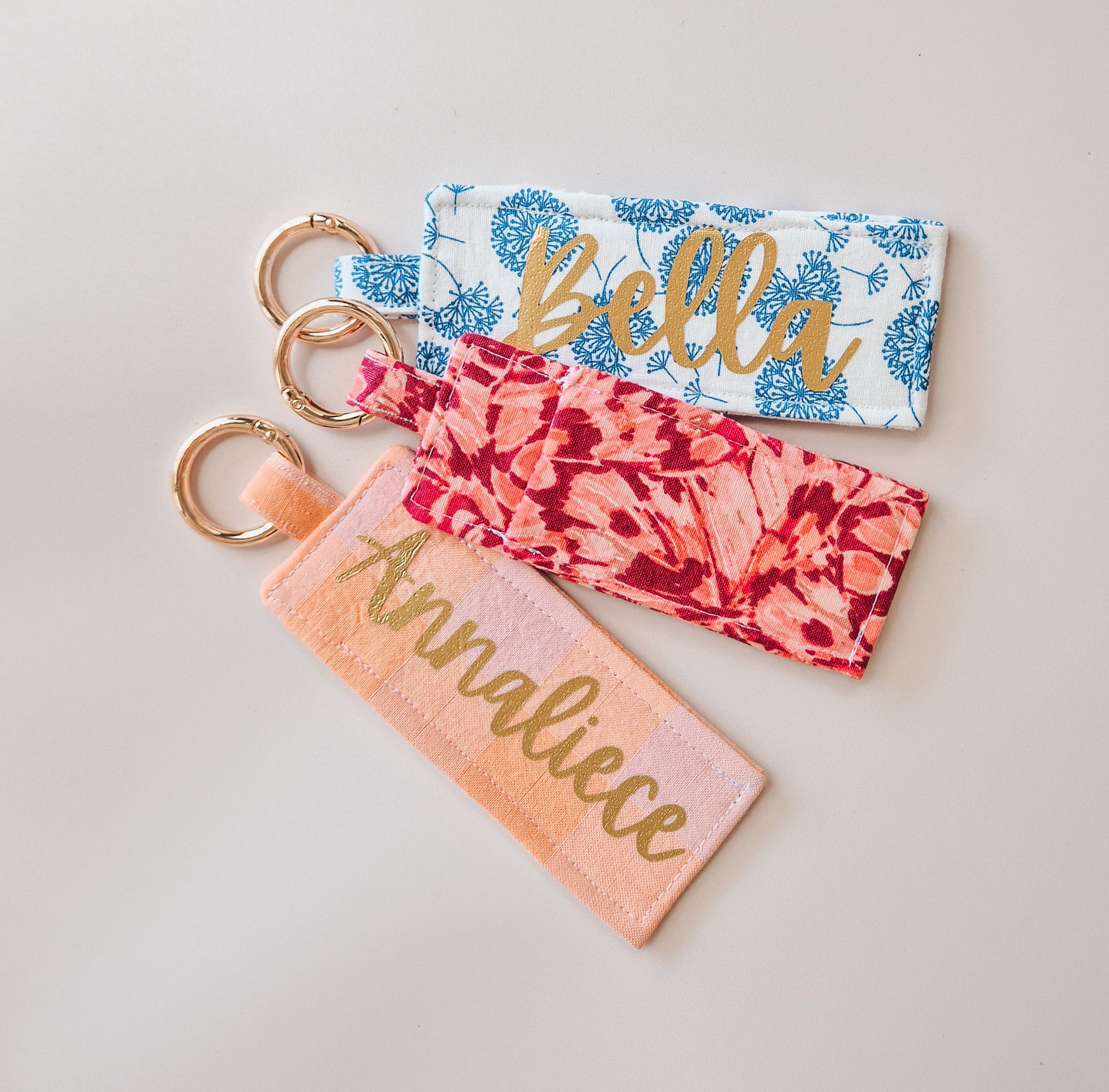 Personalised lip balm holder keyring